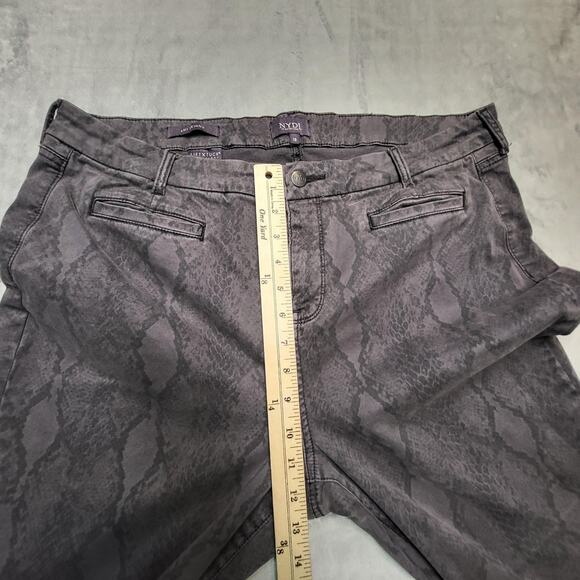 NYDJ Denim Jeans Womens 18 Gray Ami Skinny Snake Print Lift Tuck Stretch Pants - Picture 8 of 11